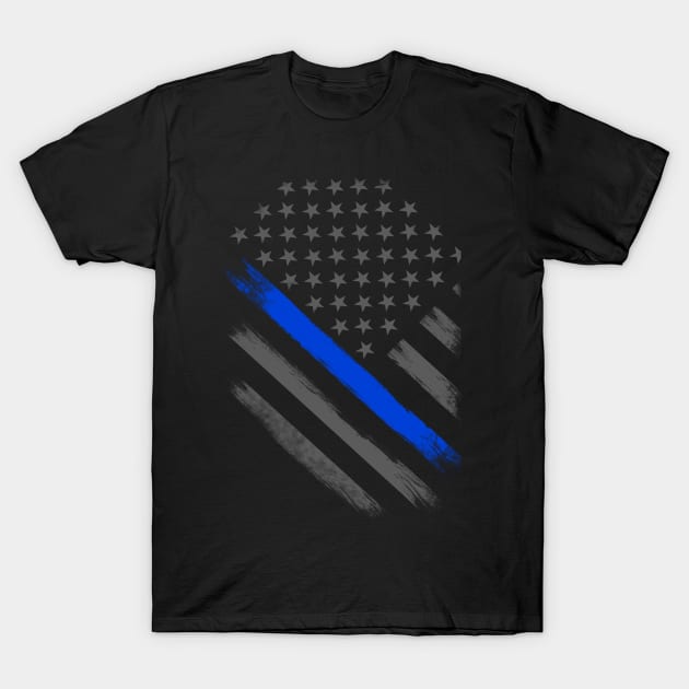 Thin Blue Line Flag Tactical T-Shirt by bluelinemotivation